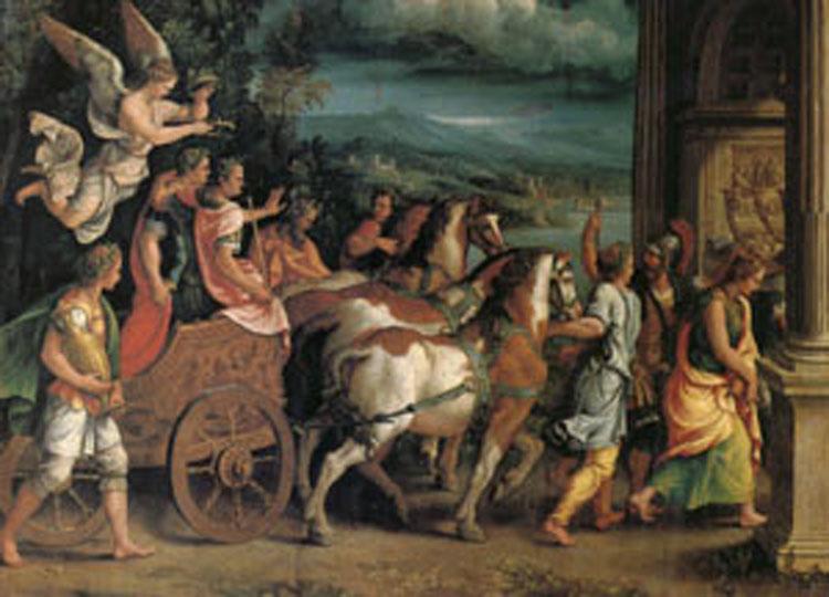 Giulio Romano The Triumph o Titus and Vespasian (mk05) Germany oil painting art